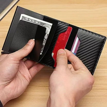 RFID Automatic Pop-Up Card Aluminum Alloy Card Holder / Wallet