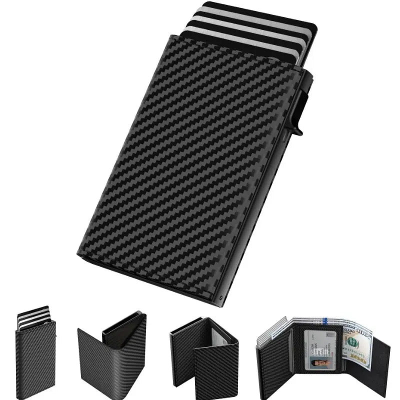 RFID Automatic Pop-Up Card Aluminum Alloy Card Holder / Wallet