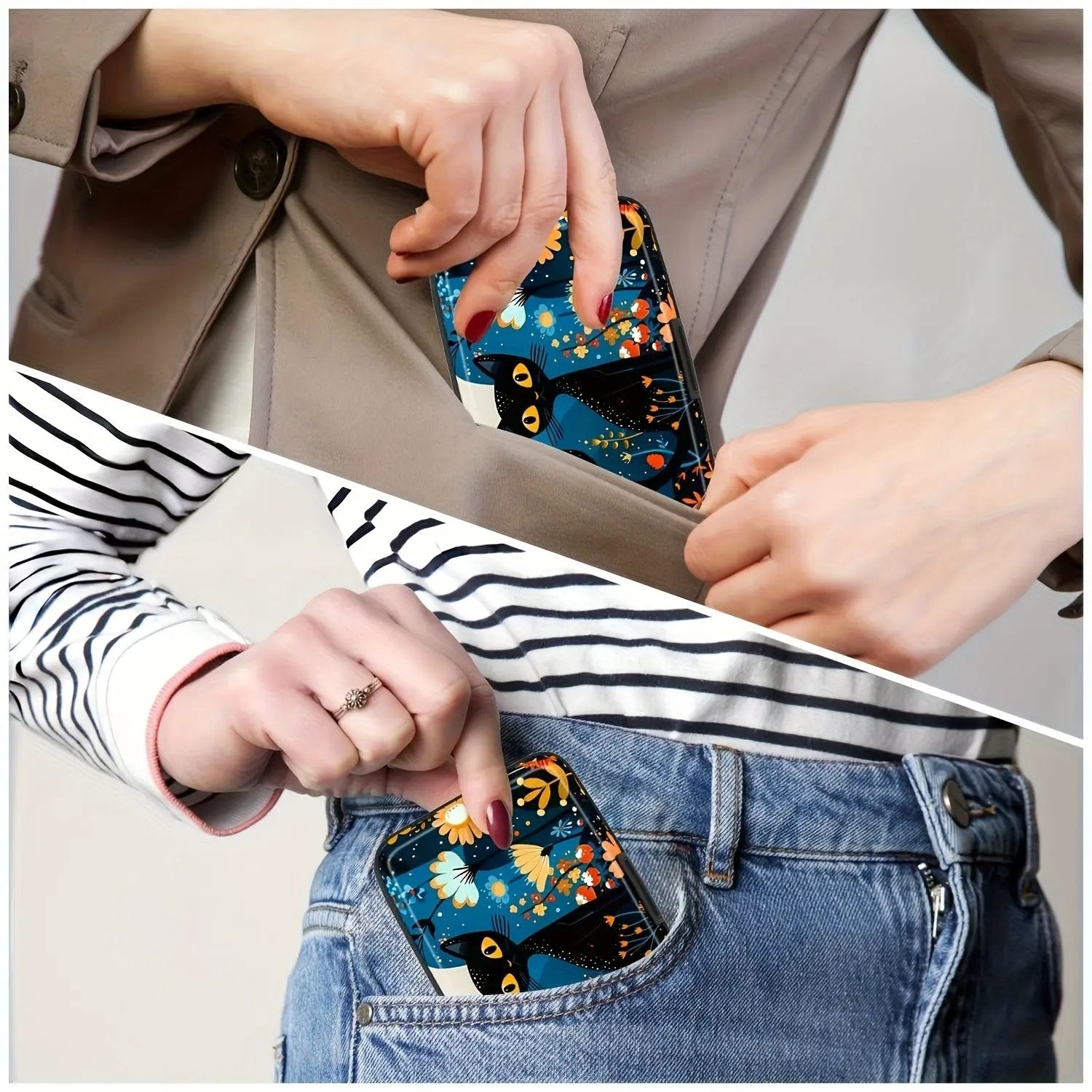 Modern Mini Aluminum Credit Card Case For Women, RFID Blocking O3D