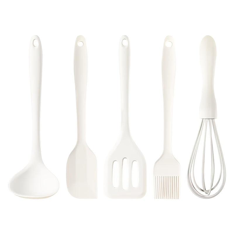 Mini Silicone Kitchen Utensil 5pcs Set White