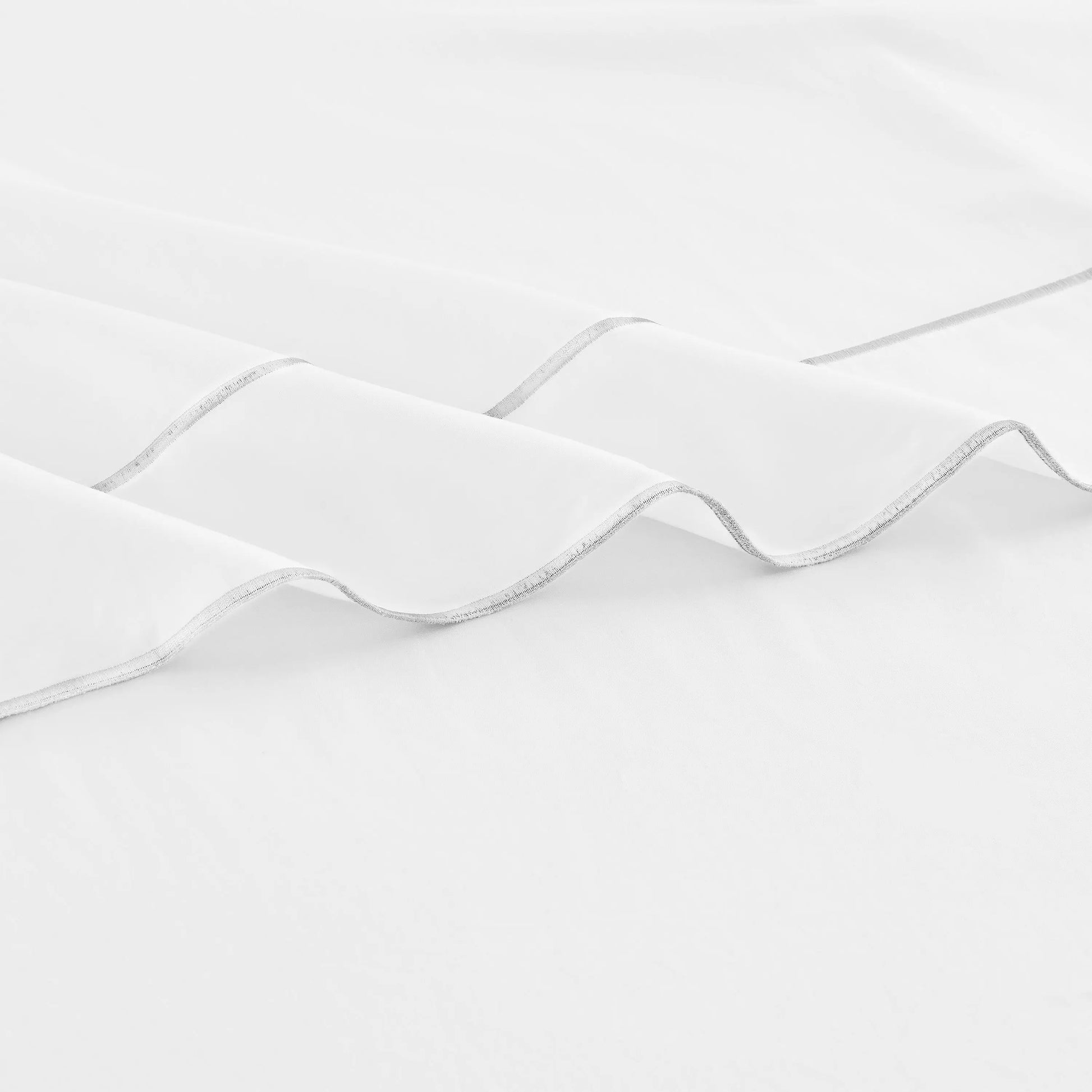 600 Thread Count Framed Sateen Embroidered Cotton Pillowcase Pair Mélange Home