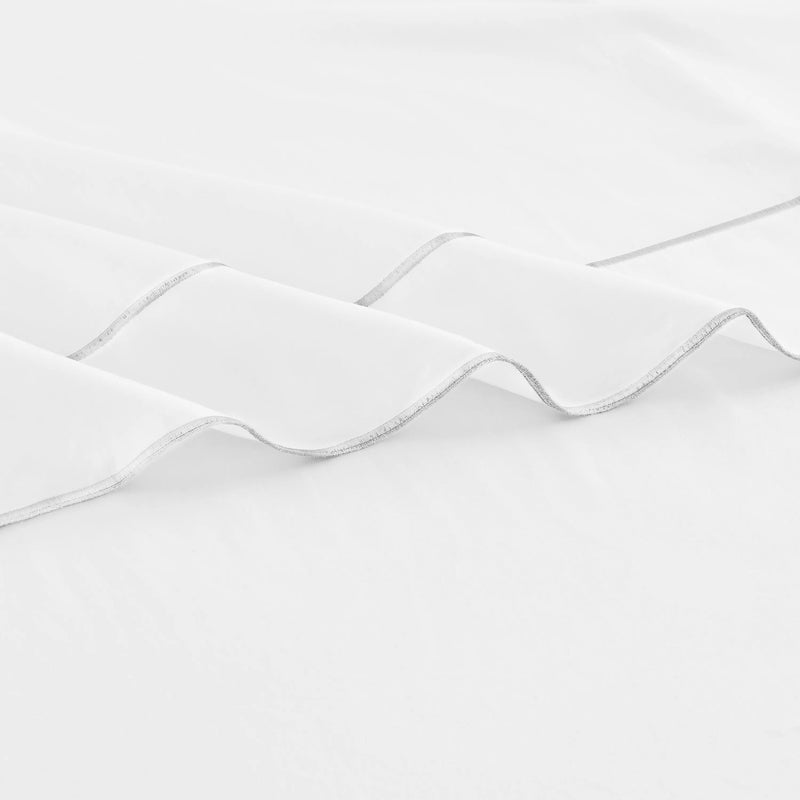 600 Thread Count Framed Sateen Embroidered Cotton Sheet Set Mélange Home