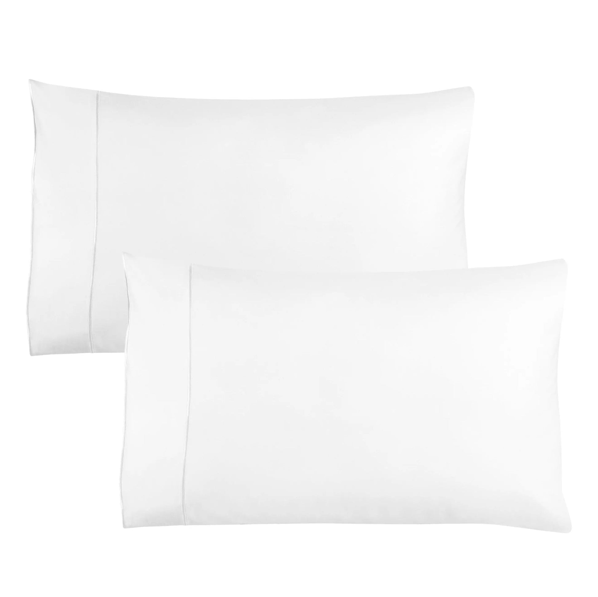 600 Thread Count Framed Sateen Embroidered Cotton Pillowcase Pair Mélange Home