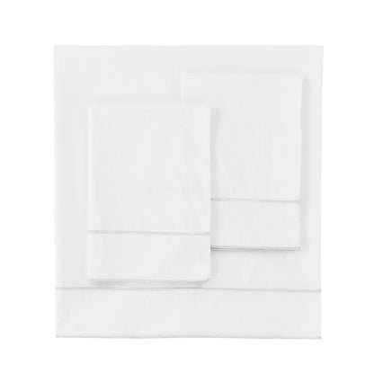 600 Thread Count Framed Sateen Embroidered Cotton Sheet Set Mélange Home