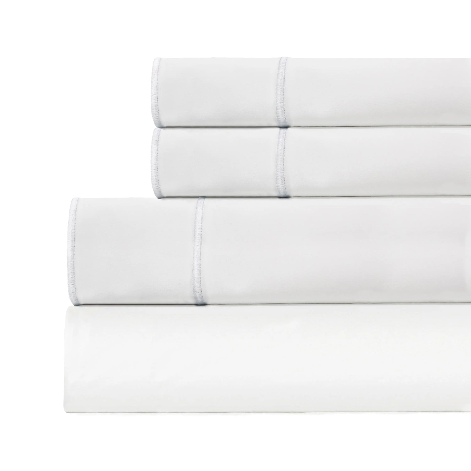 600 Thread Count Framed Sateen Embroidered Cotton Sheet Set Mélange Home