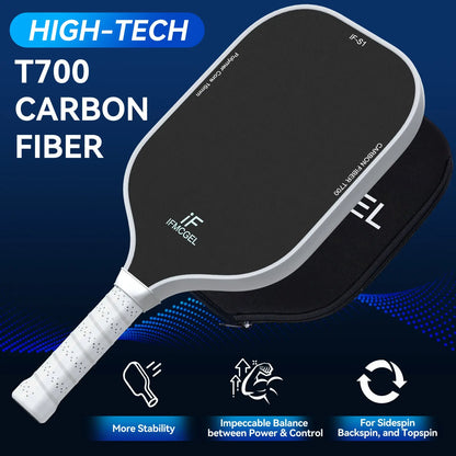 T700 Carbon Fiber Pickleball Paddle W/Carbon Abrasion Surface