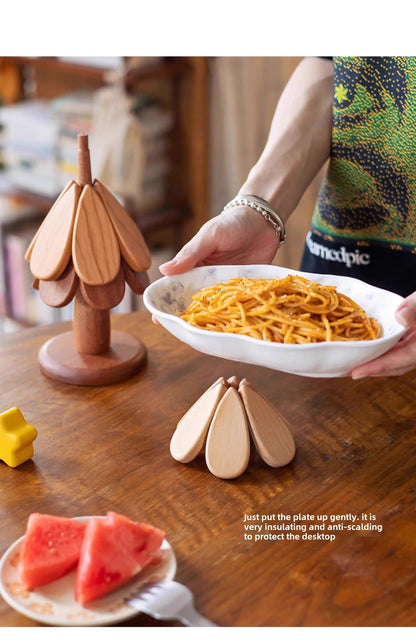 Christmas Tree Trivet Set -Maple, Cherry, and Ebony woods O3D