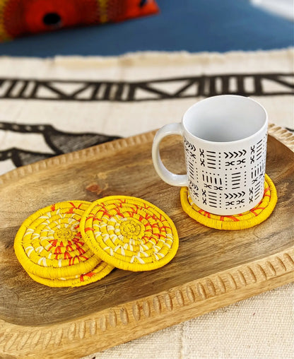 Handmade Woven Drink Coasters Set of 4 Reflektion Design