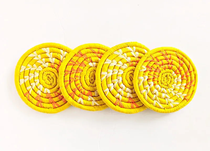 Handmade Woven Drink Coasters Set of 4 Reflektion Design