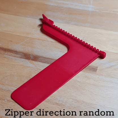 3 pcs Red Zipper-Shaped Bookmark Set